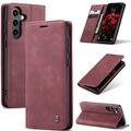 Samsung Galaxy S25+ Caseme 013 Series Wallet Case - Wine Red