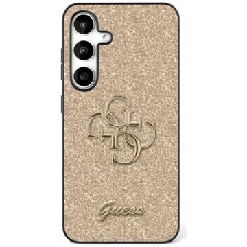 Samsung Galaxy S25+ Guess Fixed Glitter 4G Metal Logo Case - Gold