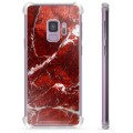 Samsung Galaxy S9 Hybrid Case - Red Marble