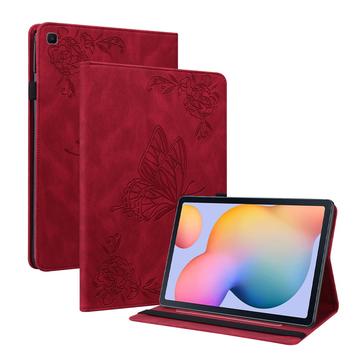 Samsung Galaxy Tab S6 Lite 2020/2022/2024 Butterfly Series Folio Case - Red