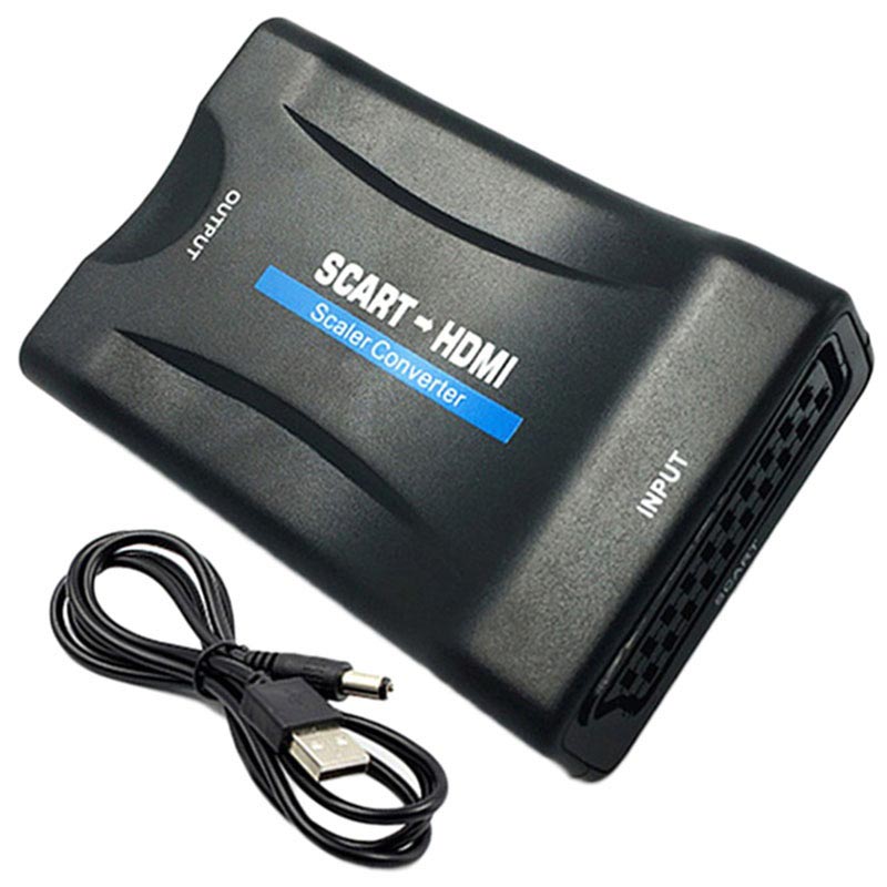 Baron Sluimeren Afgeschaft Scart / HDMI 1080p AV Adapter with USB Cable