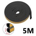 Self-Adhesive EPDM Sealing Strip for Doors and Windows - 5m, 9x6mm