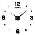 Self-adhesive Wall Clock with Loose Decorative Numbers - 70 to 120cm - Black
