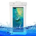 Shockproof Smartphone Waterproof Case w. Strap - 7.2" - White