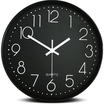 Silent Wall Clock with Numbers - 30cm