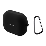 Samsung Galaxy Buds3/Buds3 Pro Silicone Case with Carabiner - Black