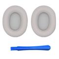 Silicone Replacement Earpads for Sony WH-1000XM5 Headphones with Crowbar - Platinum Silver