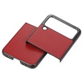 Samsung Galaxy Z Flip3 5G Slim Cover - Genuine Leather - Red