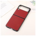 Samsung Galaxy Z Flip3 5G Slim Cover - Genuine Leather - Red