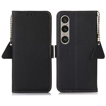 Sony Xperia 1 VI Wallet Leather Case with RFID - Black