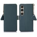 Sony Xperia 1 VI Wallet Leather Case with RFID - Green