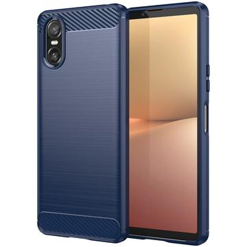 Sony Xperia 10 VI Brushed TPU Case - Carbon Fiber