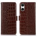 Sony Xperia 10 VI Crocodile Series Wallet Leather Case with RFID