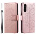 Sony Xperia 10 VI Mandala Series Wallet Case - Rose Gold