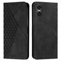 Sony Xperia 10 VI Rhombus Pattern Wallet Case with Magnetic Closure