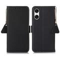 Sony Xperia 10 VI Wallet Leather Case with RFID - Black