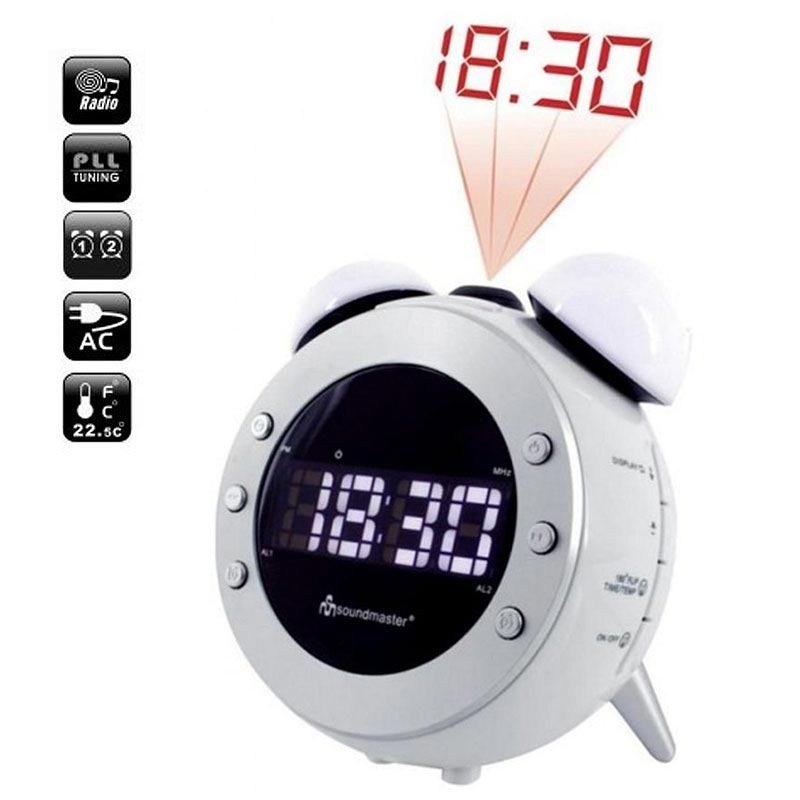 Soundmaster UR140WS Alarm Clock Radio - White