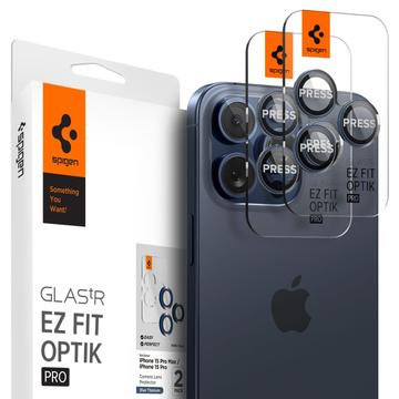 Spigen Glas.tR Ez Fit Optik Pro iPhone 14 Pro/14 Pro Max/15 Pro/15 Pro Max/16 Pro/16 Pro Max Camera Lens Protector - Blue Titanium