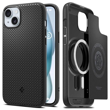 iPhone 15 Spigen Mag Armor Hybrid Case - Matte Black