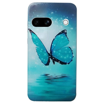 Google Pixel 8a Stylish Ultra-Slim TPU Case - Blue Butterfly