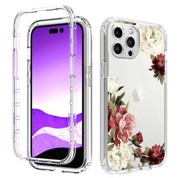 Sweet Armor Series iPhone 14 Pro Hybrid Case - Peony