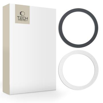 Tech-Protect MagMat MagSafe Universal Magnetic Ring - 2-Pack - Black & Silver