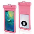 Textured IPX8 Waterproof Case w. Strap - 7" - Pink