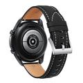 Universal Smartwatch Leather Strap - 20mm - Matte Black