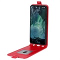 Nokia G21/G11 Vertical Flip Case with Card Holder - Red