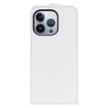 iPhone 14 Pro Vertical Flip Case with Card Slot - White