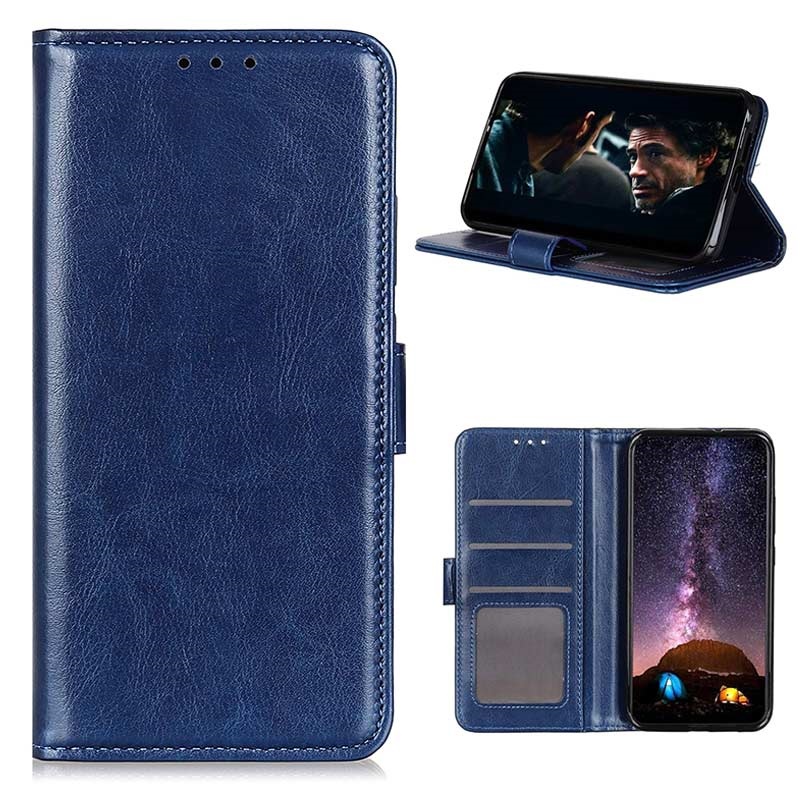 Samsung Galaxy A42 5G Wallet Case with Magnetic Closure - Blue