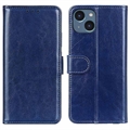 iPhone 15 Plus Wallet Case with Magnetic Closure - Blue
