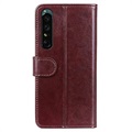 Sony Xperia 1 IV Wallet Case with Magnetic Closure - Brown