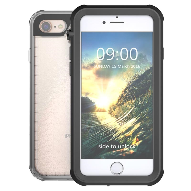 Iphone 7 8 Se 2020 Waterproof Case With Kickstand Black