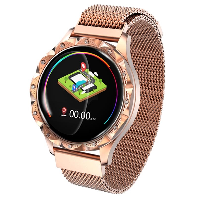 Women's Waterproof Bluetooth Smart Watch D18 - Gold