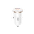 XO CC56 30W Fast Car Charger - PD3.0 USB-C, QC3.0 USB-A - White