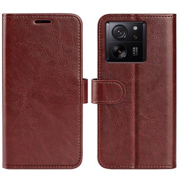Xiaomi 13T/13T Pro Wallet Case with Magnetic Closure - Brown