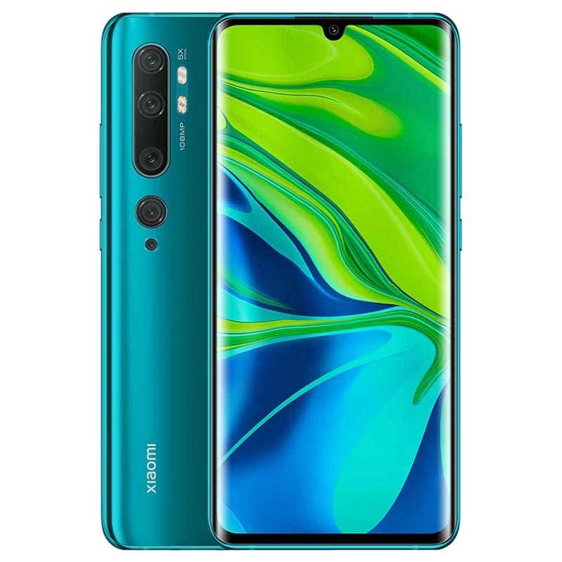 mi note 10 aurora green