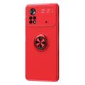 Xiaomi Poco M4 Pro Magnetic Ring Holder Case - Red