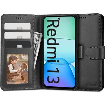Xiaomi Redmi 13 Tech-Protect Wallet Case W. Magnet & Stand - Black