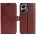 Xiaomi Redmi Note 13 4G Wallet Case with Magnetic Closure - Brown