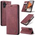 Xiaomi Redmi Note 13 Pro+ Caseme 013 Series Wallet Case - Wine Red