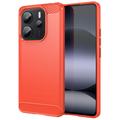 Xiaomi Redmi Note 14 4G Brushed TPU Case - Carbon Fiber