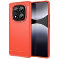 Xiaomi Redmi Note 14 Pro 4G Brushed TPU Case - Carbon Fiber