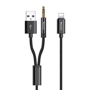 Yesido YAU18 2-in-1 Lightning AUX & Charging Cable - 1.2m