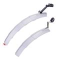 ZTTO ZT03 2Pcs Bike Fender Set Front+Rear Bike Mud Guard with Tail Light (with Installation Accessory) - Grey