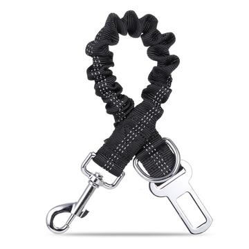 Zinc Alloy Multifunctional 3-in-1 Dog Seat Belt for Car - Black