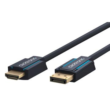 Clicktronic Active Displayport / HDMI Cable - 3m - Black