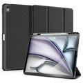 iPad Air 13 (2024) Dux Ducis Domo Tri-Fold Smart Folio Case - Black