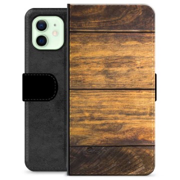 iPhone 12 Premium Wallet Case - Wood